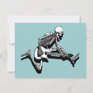 Carte Squelette Jump guitariste