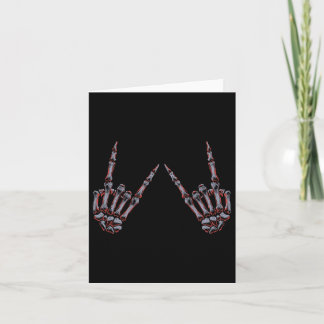 Carte Squelette Rock On Rock And Roll Mains - Pour Conce