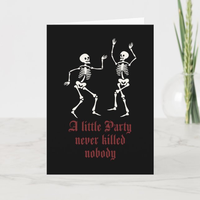 Carte Squelettes d'Halloween contemporains (Devant)