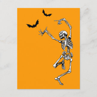 Carte squelettique d'invitation de danse