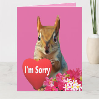 Carte Squirrelly Sweet Heart Apology Card