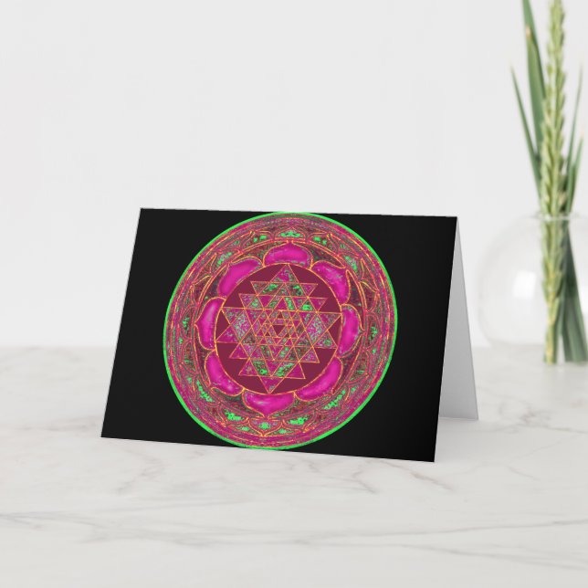 Carte Sri Lakshmi Yantra Mandala (Devant)