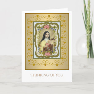Carte St carmélite Therese de nonne la petite fleur