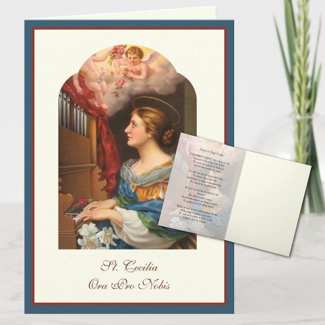 Carte St. Cecilia Patron du martyr religieux musicien (Créateur téléchargé)