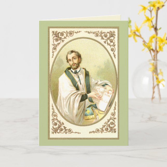 Carte St. César de Bus (SLE 001) Salutation blanche (Fleur jaune)