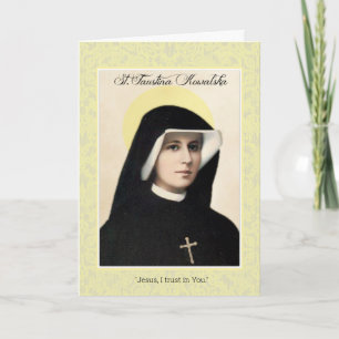 Carte St. Faustina Kowalska of Divine Mercy Religious