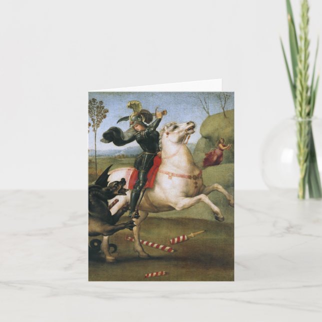 Carte St. George Combattre Dragon Raphael Art (Devant)