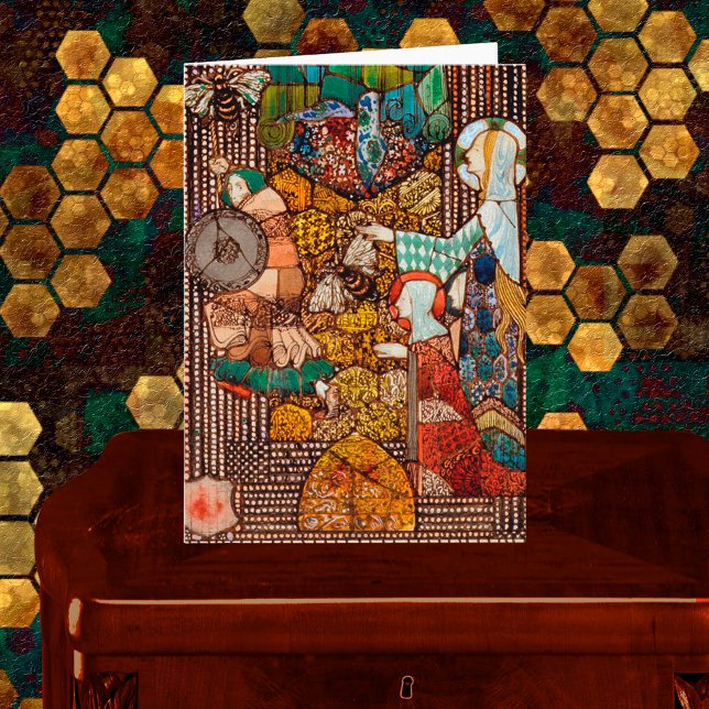 Carte St Gobnait Drives Off a Cattle Raiders with Bees (Créateur téléchargé)