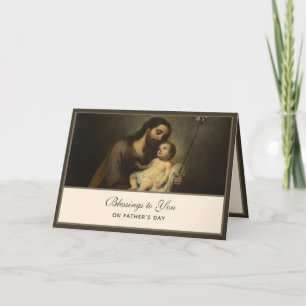 Carte St Joseph Fête des pères Jésus Religieux