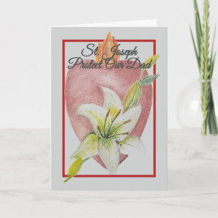 Carte St. Joseph Protégez Notre Papa Fête des Pè