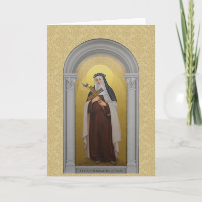 Carte St Mary Magdalene de Pazzi Carmelite Saint (Devant)