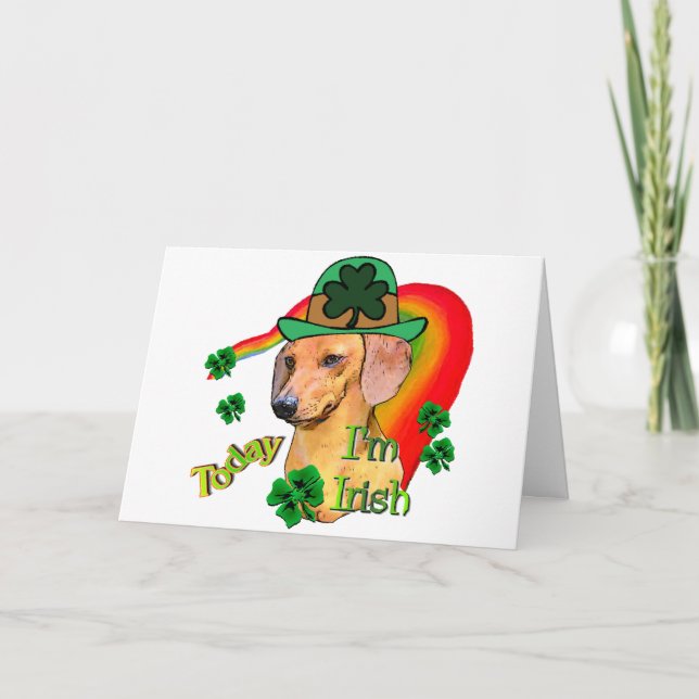 Carte St patrick de teckel (Devant)