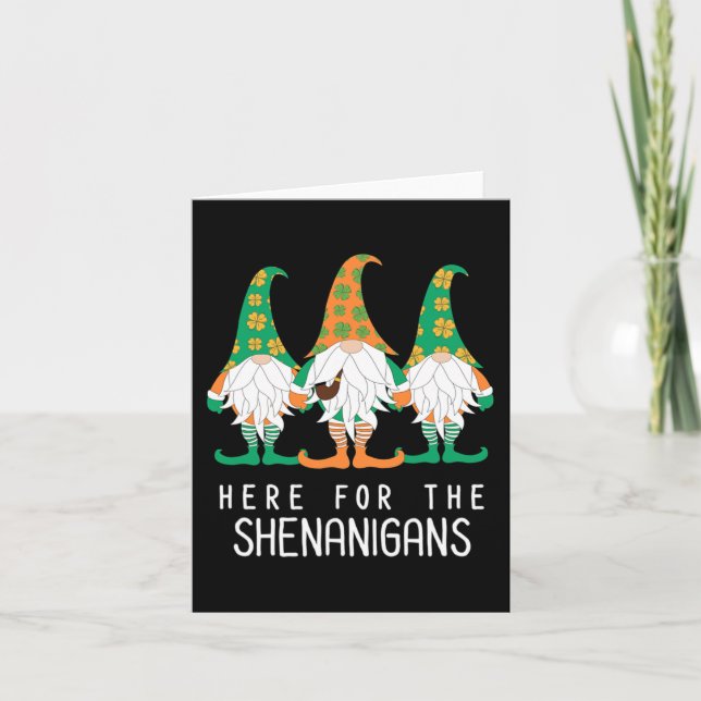 Carte St Patrick Gnome Jour de l'Irlandais Shenanigan Le (Devant)