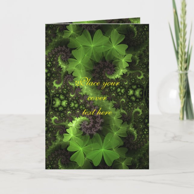 Carte St Patrick Shamrock Field (Devant)