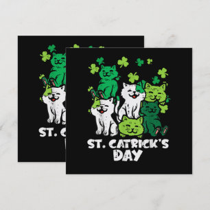 Carte St Patricks Catricks Day Chats Saint Pattys