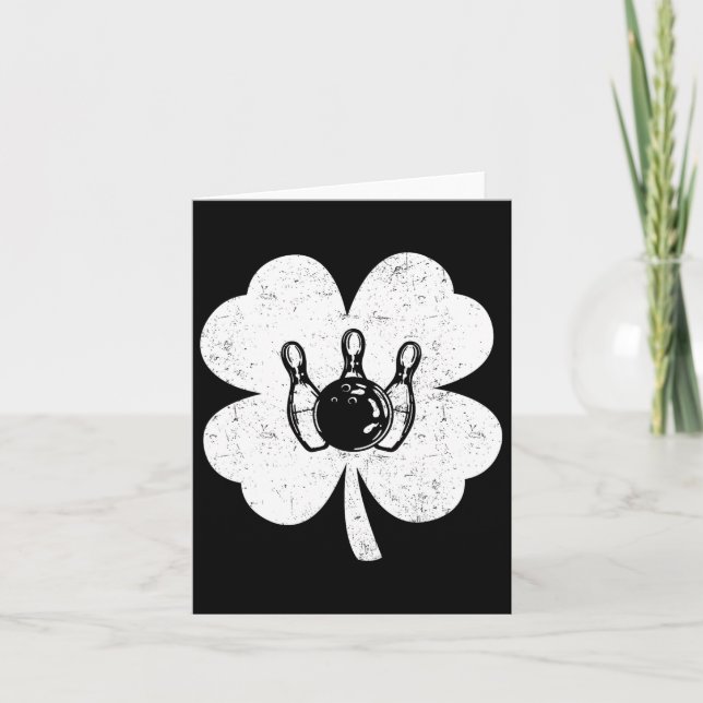 Carte St Patrick's Day Bowling Irish Shamrock Bowling Lo (Devant)