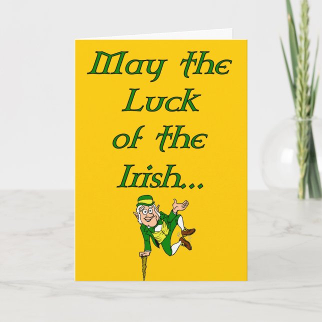 Carte St. Patrick's Day Chance de l'Irish Card (Devant)