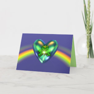 Carte St. Patricks Day Coeur Shamrock