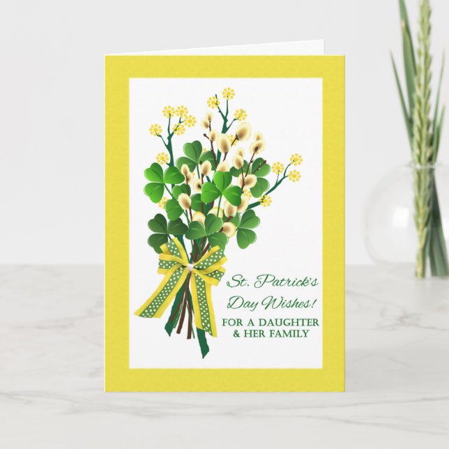 Carte St. Patrick's Day for Daughter and Family (Devant)