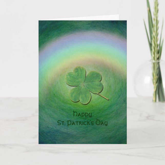 Carte St. Patrick's Day - Irish Blessing - Clover (Devant)