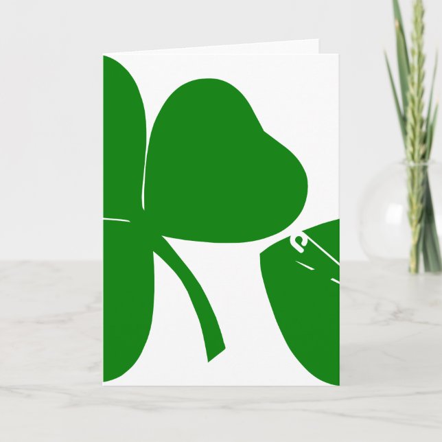 Carte St Patrick's Day - Obtenez de la chance 3 + 1 feui (Devant)