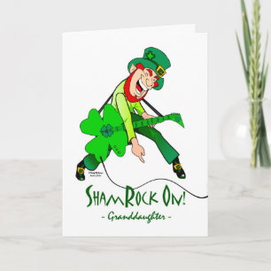 Carte St. Patrick's Day pour une petite-fille rock Star