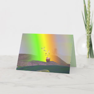 Carte St. Patrick's Day - Rainbow Gold