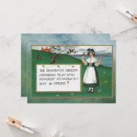 St. Patrick's Day vintage avec Irlandaise Girl
