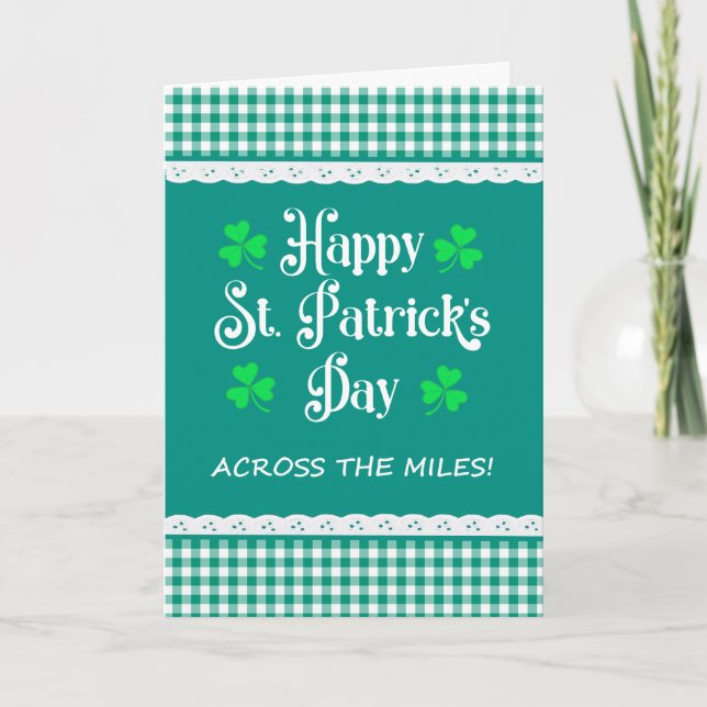 Carte St Patrick's de l'autre côté du Miles Shamrock Gre (Devant)