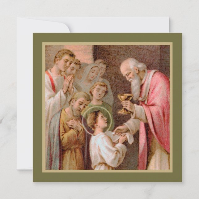 Carte St. Tarcisius recevant l'Eucharistie (BL 02) (Devant)