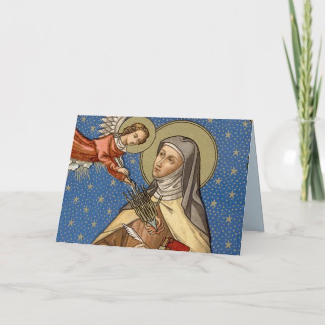 Carte St. Teresa d'Avila (SAU 28) Salutation blanche (Devant)