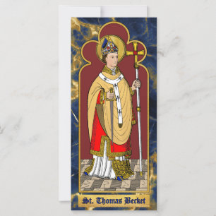 Carte St. Thomas Becket avec épée (M 033; Colorisé)