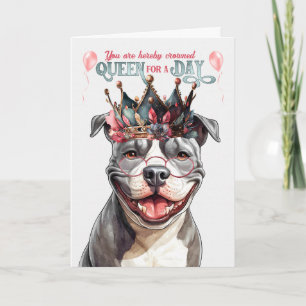 Carte Staffordshire Dog Queen pour une journée Anniversa