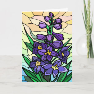 Carte Stain Glass Dendrobium  Card