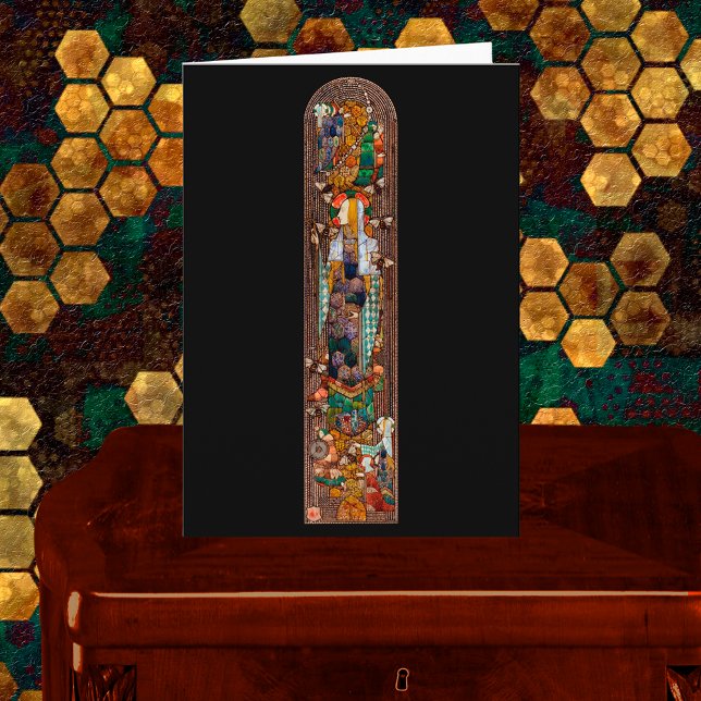 Carte Stained Glass Window Design of St. Gobnait  (Créateur téléchargé)