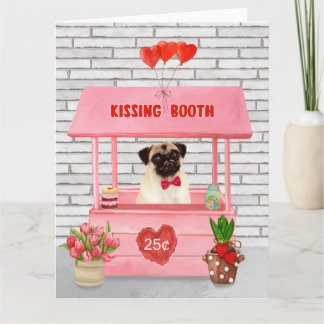 Carte Stand de baisers de la Saint-Valentin pour chien P