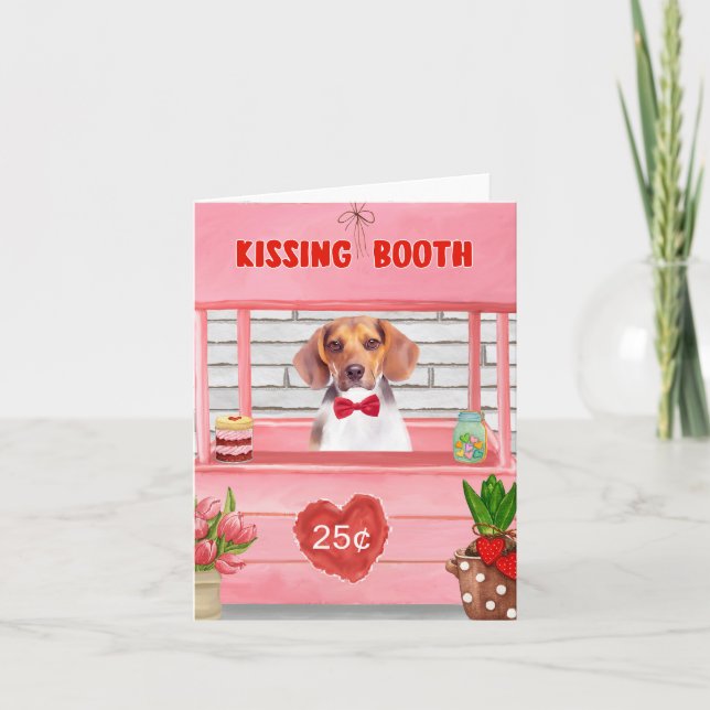 Carte Stand de baisers pour la Saint-Valentin pour chien (Devant)