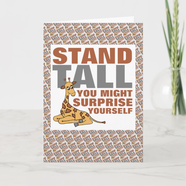 Carte Stand Tall, Giraffe (Devant)