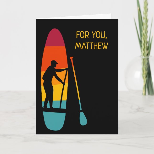 Carte Stand Up Paddle Board SUP Personnalisé (Devant)