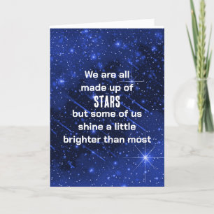 Carte Star Galaxy Anniversaire En Bleu