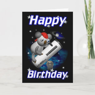 Carte Star Gazer Koala Joyeux anniversaire