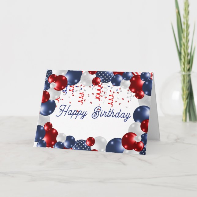 Carte Star Spangled Celebration Birthday (Devant)