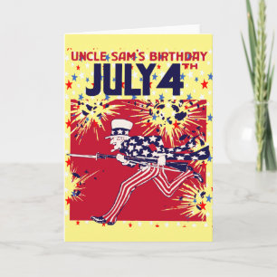 Carte Star Stud Oncle Sam Anniversaire 4 Juillet