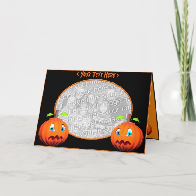 Carte Stares Citrouilles d'Halloween (cadre photo) (Devant)