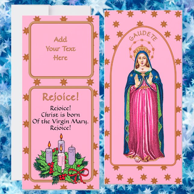 Carte Starry Advent Gaudete Madonna Flat Card (Créateur téléchargé)