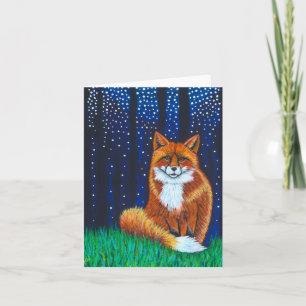 Carte Starry Night Fox