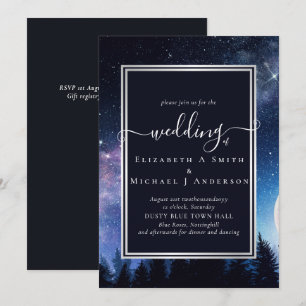 Carte Starry Night Midnight Stars Budget Mariage