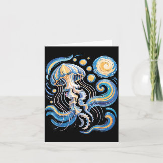 Carte Starry night van gogh jellyfish scuba diving surf