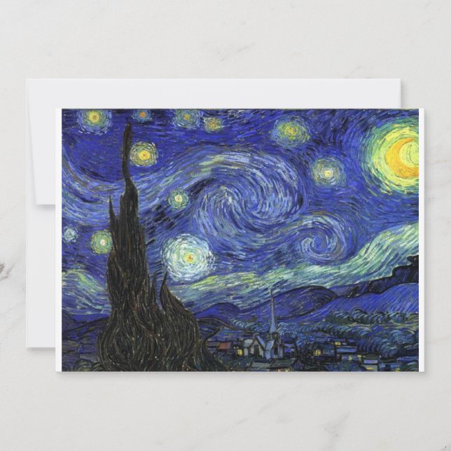 Carte Starry Night, Vincent van Gogh (Devant)