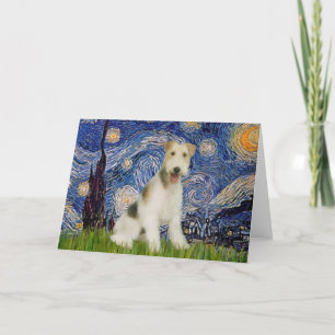 Carte Starry Night - Wire Fox Terrier (M)
